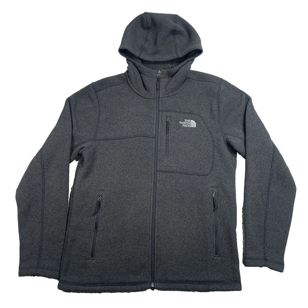 The North Face Mens Medium Gordon Lyons Full Zip Hooded Fleece Jacket NF0A305J